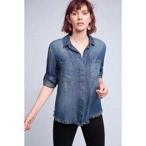 Anthropolog Cloth & Stone Med Chambray Button Down